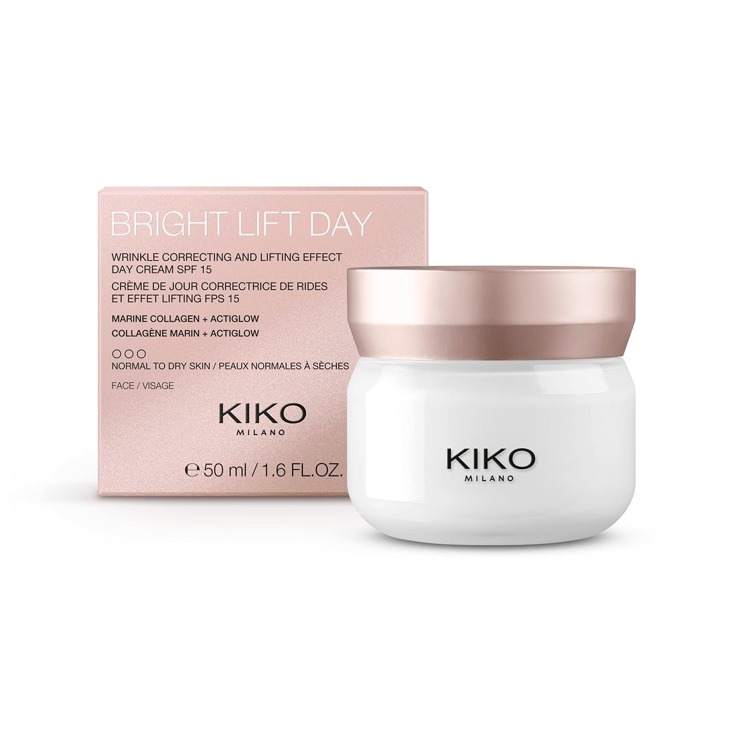 KIKO Milano Bright Lift Day | Crema De Día Efecto Lifting E Iluminadora Con Colágeno Marino - Spf 15