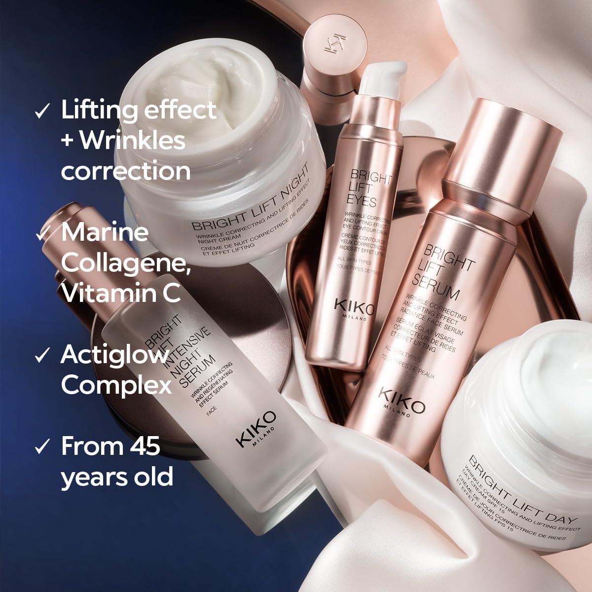 KIKO Milano Bright Lift Day | Crema De Día Efecto Lifting E Iluminadora Con Colágeno Marino - Spf 15