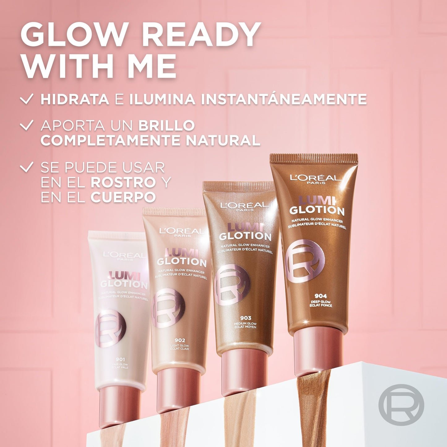 L'Oréal Paris Lumi Glotion fórmula iluminadora, Tono Medium